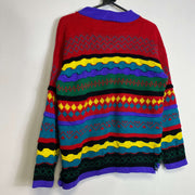 Vintage Rainbow Cosby Sweater Patterned Knit Medium