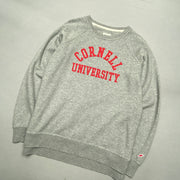 Grey Embroidery Sweatshirt Men's Medium