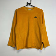 Vintage 90s Yellow Adidas Crewneck Fleece Small