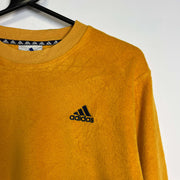 Vintage 90s Yellow Adidas Crewneck Fleece Small