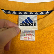 Vintage 90s Yellow Adidas Crewneck Fleece Small