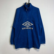 Vintage 90s Blue Quarter Zip Umbro Fleece Medium