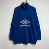 Vintage 90s Blue Quarter Zip Umbro Fleece Medium