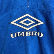 Vintage 90s Blue Quarter Zip Umbro Fleece Medium