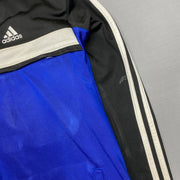 00s Black and Blue Adidas Track Jacket Men's Large