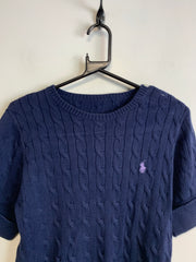 Navy Polo Ralph Lauren Cable Knit Sweater Women's Medium