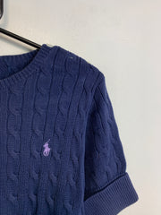 Navy Polo Ralph Lauren Cable Knit Sweater Women's Medium