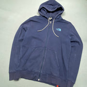 Navy North Face zip up Hoodie Men's Medium