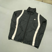 00s Black and White Nike Jacket Women's Medium