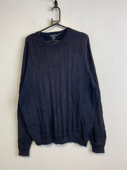 Navy Nautica Cable Knit Sweater Men's XXL