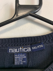 Navy Nautica Cable Knit Sweater Men's XXL