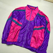 Vintage 90s Pink and Purple Windbreaker Men's XXL