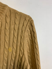 Brown Ralph Lauren Cable Knit Sweater Men's Medium