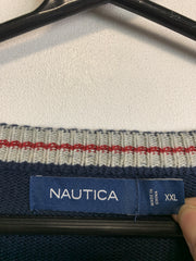 Navy and Green Nautica Knitwear Sweater Men's XXL