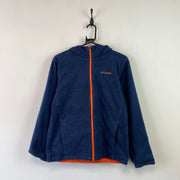 Navy and Orange Columbia Reversible Jacket Youth's Large