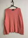 Pink Ralph Lauren Cable Knit Sweater Women's XXL