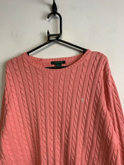 Pink Ralph Lauren Cable Knit Sweater Women's XXL