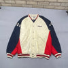 Cream Navy Red Fila Jacket Men's XXL