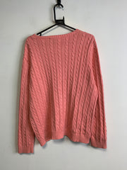 Pink Ralph Lauren Cable Knit Sweater Women's XXL