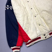 Cream Navy Red Fila Jacket Men's XXL