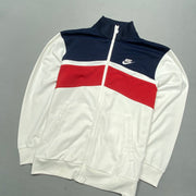 00s Navy Red White Nike Track Jacket Youth's Large