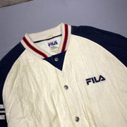 Cream Navy Red Fila Jacket Men's XXL