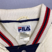 Cream Navy Red Fila Jacket Men's XXL