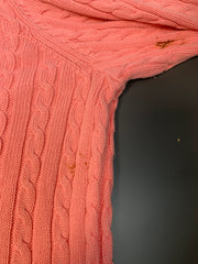 Pink Ralph Lauren Cable Knit Sweater Women's XXL