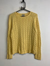 Yellow L.L.Bean Cable Knit Sweater Women's medium