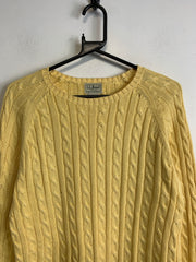 Yellow L.L.Bean Cable Knit Sweater Women's medium