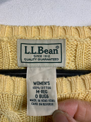 Yellow L.L.Bean Cable Knit Sweater Women's medium