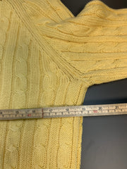 Yellow L.L.Bean Cable Knit Sweater Women's medium