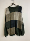 Green and Beige Knitwear Sweater Men's XXL