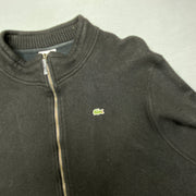 Black Lacoste Knitwear Jacket Men's Large