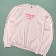 Pink Gildan Sweatshirt Men's Medium