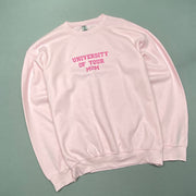 Pink Gildan Sweatshirt Men's Medium