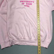 Pink Gildan Sweatshirt Men's Medium