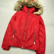 Red Tommy Hilfiger Parka Jacket Women's XS