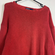 Vintage Red Polo Ralph Lauren Heavy Knit XL