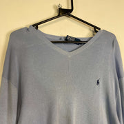 Blue Polo Ralph Lauren Large Knit Sweater Jumper