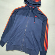 Navy Adidas zip up Hoodie Men's Large