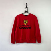 Red University of Calgary Sweatshirt Men's Medium