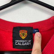 Red University of Calgary Sweatshirt Men's Medium