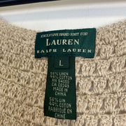 Biege Lauren Ralph Lauren Knit Vest Womens Large