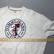 Grey Tommy Hilfiger Sweatshirt Men's Large