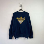 Vintage Navy Embroidery Sweatshirt Men's Medium