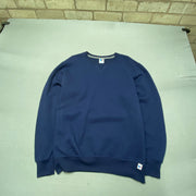 Vintage 90s Navy Russell Athletic Blank Sweatshirt Men's Large