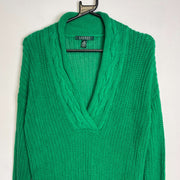 Green Cable Knit Lauren Ralph Lauren Sweater Womens Small