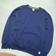 Vintage 90s Navy Russell Athletic Blank Sweatshirt Men's Large