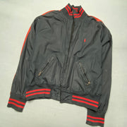 Vintage Black and Red Polo Ralph Lauren Track jacket Men's Large